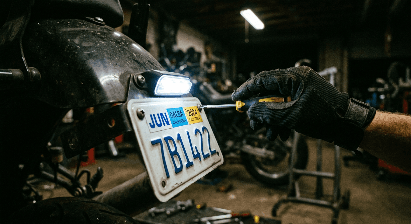 How to Replace Motorcycle License Plate Light: Quick DIY Guide for Delivery Riders (LED Replacement & Legal Tips)